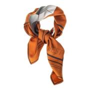 Zijden Sjaal Accessoires Leer Bruin Hést , Brown , Dames