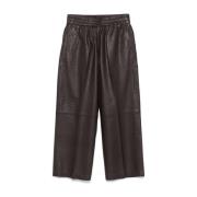 Bordeaux Lamsleren Broek Rechte Pijp Birgitte Herskind , Red , Dames