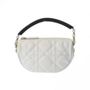 Pre-owned Leather dior-bags Dior Vintage , White , Dames