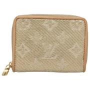 Pre-owned Canvas wallets Louis Vuitton Vintage , Beige , Dames