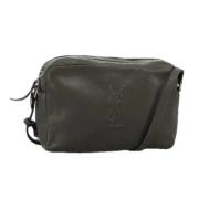 Pre-owned Leather shoulder-bags Saint Laurent Vintage , Gray , Dames