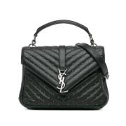 Pre-owned Leather handbags Yves Saint Laurent Vintage , Black , Dames