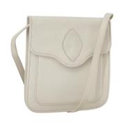 Pre-owned Leather shoulder-bags Saint Laurent Vintage , White , Dames