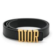 Pre-owned Leather belts Dior Vintage , Black , Heren