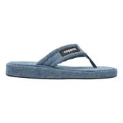 Stijlvolle Slippers voor Zomerdagen Coperni , Blue , Dames