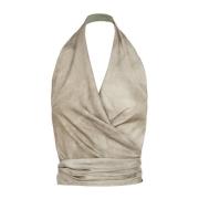 Ave, top halter nacar maltinto Cortana , Beige , Dames