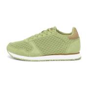 Klassieke Suede Mesh Sneaker Woden , Green , Dames