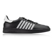 Zig Zag Leren Sneakers Heren Dsquared2 , Black , Heren