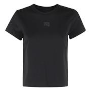 Essentiële Shrunken Tee T by Alexander Wang , Black , Dames