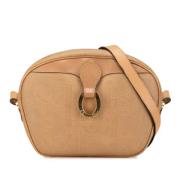 Pre-owned Leather shoulder-bags Dior Vintage , Beige , Dames