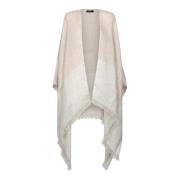 Chique cape met franjes Fabiana Filippi , Gray , Dames