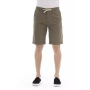 Army Cotton Shorts Baldinini , Green , Heren