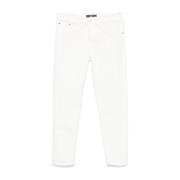 Denim Broek met Klassieke Details PT Torino , White , Heren