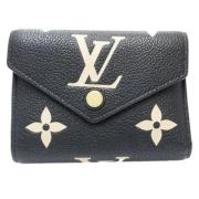 Pre-owned Leather wallets Louis Vuitton Vintage , Black , Dames