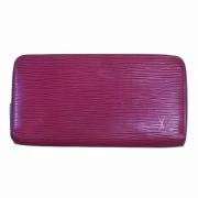 Pre-owned Leather wallets Louis Vuitton Vintage , Pink , Dames