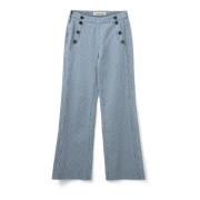 Blauw Gestreepte Lyonsw Broek Sofie Schnoor , Blue , Dames