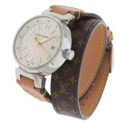 Pre-owned Canvas watches Louis Vuitton Vintage , White , Dames