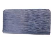 Pre-owned Leather wallets Louis Vuitton Vintage , Blue , Dames