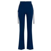 Wijde broek met elegante silhouet Elisabetta Franchi , Blue , Dames