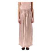 Petal Pink Zijde Linnen Lange Rok Loulou Studio , Pink , Dames