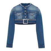 Blauwe Franje Hemd Jean Paul Gaultier , Blue , Dames