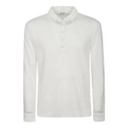 Wit Poloshirt met Lange Mouwen Massimo Alba , White , Heren