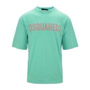 Heren Slip-On T-Shirt Dsquared2 , Green , Heren