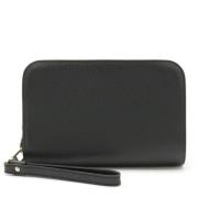 Pre-owned Leather clutches Louis Vuitton Vintage , Black , Heren