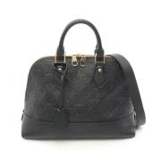 Pre-owned Leather handbags Louis Vuitton Vintage , Black , Dames