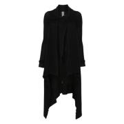 Zwarte Ribgebreide Trui Italië Rick Owens , Black , Dames