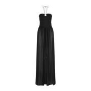 Zwarte Zijden Strapless Jurk met Cut-Out Tom Ford , Black , Dames