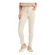 Eierschaal Jeans Broek Klassieke Stijl IN Front , Beige , Dames