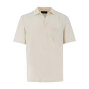 Klassieke Linnen Polo Shirt Sease , White , Heren