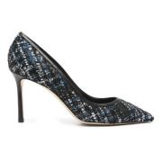 Zwarte leren puntige neus hakken Jimmy Choo , Black , Dames