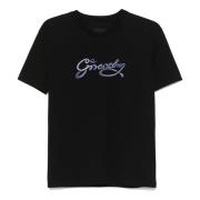 Zwart Crew Neck T-shirt met Front Print Givenchy , Black , Dames