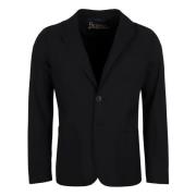 Klassieke Blazer met Reverskraag Herno , Black , Heren