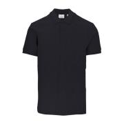 Klassieke korte mouw katoenen poloshirt Burberry , Black , Heren