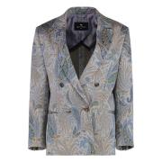 Paisley Revers Dubbelborst Jas Etro , Multicolor , Dames