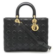 Pre-owned Leather dior-bags Dior Vintage , Black , Dames