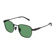 Stijlvolle zonnebril met groene lenzen Gucci , Black , Unisex