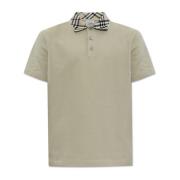 Polo met geruite kraag Burberry , Green , Heren