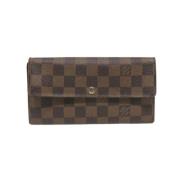 Pre-owned Canvas wallets Louis Vuitton Vintage , Brown , Dames