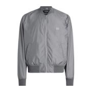 Bomberjack met logoplaat Lichtgrijs Dolce & Gabbana , Gray , Heren