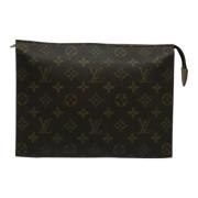 Pre-owned Canvas clutches Louis Vuitton Vintage , Brown , Dames