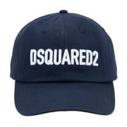 Baseball Cap Fibbia met reliëflogo Dsquared2 , Blue , Unisex