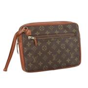 Pre-owned Canvas clutches Louis Vuitton Vintage , Brown , Dames