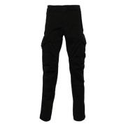 Zwarte Cargo Broek met Drukknoopsluiting C.p. Company , Black , Heren