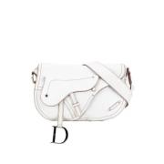 Pre-owned Leather crossbody-bags Dior Vintage , White , Dames