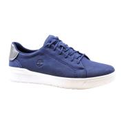 Marine Nubuck Blucher Stijl Schoen Timberland , Blue , Heren