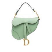 Pre-owned Leather dior-bags Dior Vintage , Green , Dames